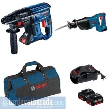 BOSCH GBH 180-LI Akülü Kırıcı Delici + GSA 18 V-LI Akülü Panter Testere