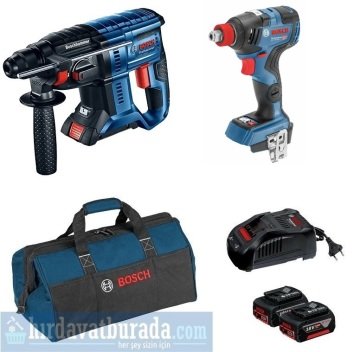 BOSCH GBH 180-LI Akülü Kırıcı Delici + GDX 18 V-200 Akülü Darbeli Somun Sıkma