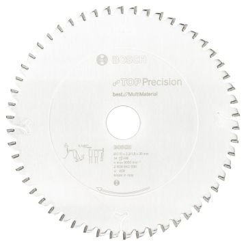 Bosch - Best Serisi Hassas Kesim Çoklu Malzeme için Daire Testere Bıçağı 210*30 mm 54 Diş