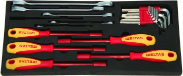 İZELTAŞ 8420 Elektrikçi Takım Çantası (5 Gözlü - Dolu)