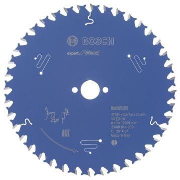 Bosch - Expert Serisi Ahşap için Daire Testere Bıçağı 184*20 mm 40 Diş