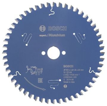 Bosch - Expert Serisi Alüminyum için Daire Testere Bıçağı 165*20 mm 52 Diş