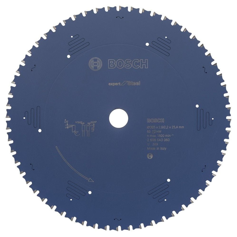 Bosch - Expert Serisi Metal için Daire Testere Bıçağı 305*25,40 mm 60 Diş