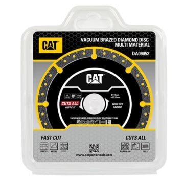 CAT DA09052 115mm Profesyonel Çelik, İnox, Alüminyum, PVC, Fayans, Çok Amaçlı Elmas Kesme Diski (Soketli, Aralıklı Kenar)