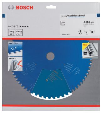 Bosch - Expert Serisi Paslanmaz Çelik için Daire Testere Bıçağı 255*25,4 mm 50 Diş