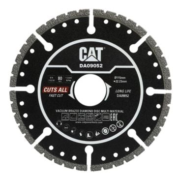 CAT DX3090 720Watt 125mm Profesyonel Avuç Taşlama + DA09052 Genel Amaçlı Elmas Kesme Diski