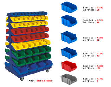 Stand 2 Tablalı Avadanlık Standı