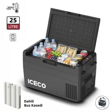 ICECO MCD25B 12/24Volt 25 Litre Kompresörlü Oto Buzdolabı/Dondurucu + Buz Kaseti