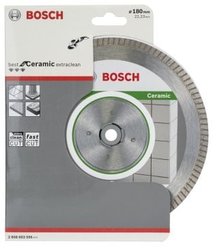Bosch - Best Serisi Seramik İçin, Extra Temiz Kesim Turbo Segman  Elmas Kesme Diski 180 mm