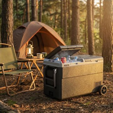 ICECO MCD75D 12/24Volt 75 Litre Kompresörlü Çift Bölmeli Tekerlekli Outdoor Oto Buzdolabı/Dondurucu