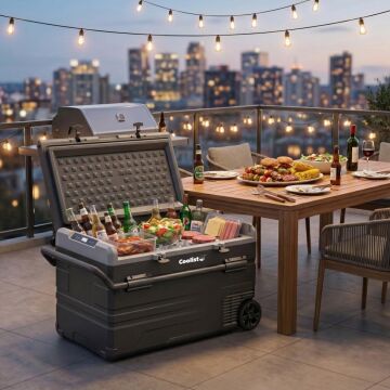 Coolist CLK120W 12/24V 220Volt 114 Litre Tek Bölmeli Tekerlekli Outdoor Kompresörlü Oto Buzdolabı/Dondurucu