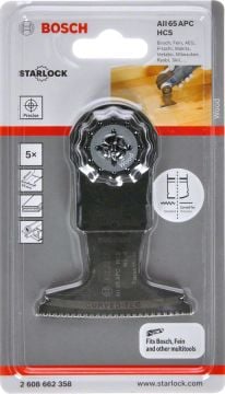 Bosch - Starlock - AII 65 APC - HCS Ahşap İçin Daldırmalı Testere Bıçağı 5'li