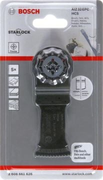 Bosch - Starlock - AIZ 32 EPC - HCS Ahşap İçin Daldırmalı Testere Bıçağı 5'li