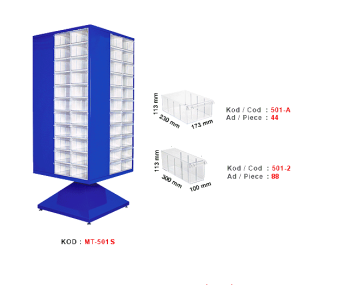 MT-501 S Döner Çekmeceli Dolap