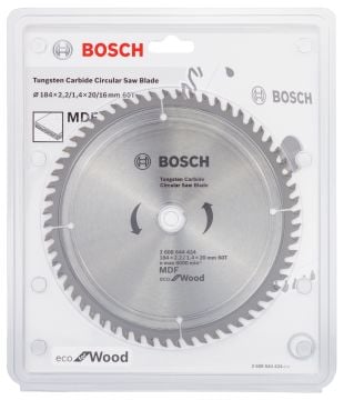 Bosch - Eco for Wood Daire Testere Bıçağı 184*20 mm 60 Diş