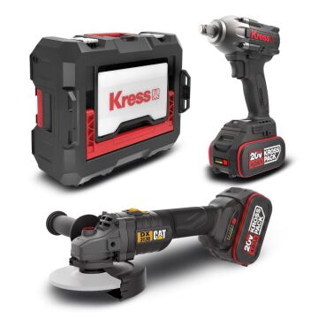CAT DXKR1SET DX3130B + KUB30.2 18Volt 4.0Ah. Çift Akülü Şarjlı Kömürsüz Profesyonel Ortak Akülü Kombo Set