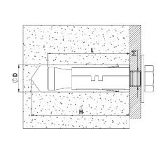 M10*75 Çekmeli Çelik Dübel