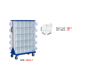 MSÇS-3 Çift Yönlü Döner Çekmeceli Stand