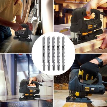 CAT DA06002 5 Parça Profesyonel Ahşap Hızlı/Kaba Kesim Dekupaj Testere Bıçağı, Ucu