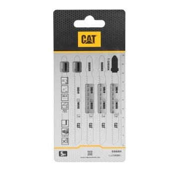 CAT DA06004 5 Parça Profesyonel Ahşap Ters Çapaksız Temiz Kesim Dekupaj Testere Bıçağı, Ucu