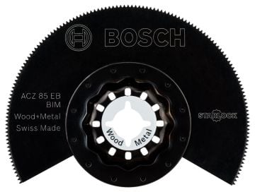 Bosch - Starlock - ACZ 85 EB - BIM Ahşap ve Metal İçin Segman Testere Bıçağı, Bombeli 1'li