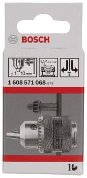 Bosch - 1-10 mm - 1/2''-20 Anahtarlı Mandren