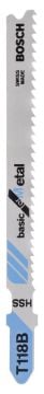 Bosch - Ekonomik Seri Metal İçin T 118 B Dekupaj Testeresi Bıçağı - 100'Lü Paket