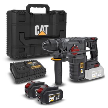 CAT DX2150 18Volt/4.0Ah 2.8J Li-ion Çift Akülü Kömürsüz Profesyonel SDS-Plus Kırıcı/Delici