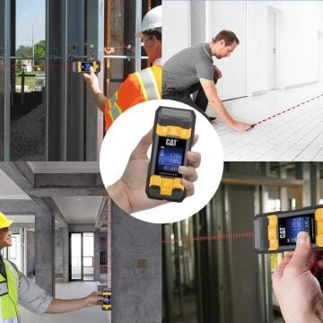 CAT DA980621 3.7Volt Li-Po 3’ü 1 Arada 40M Lazer Metre +Hizalama +Metal/Ahşap/Voltaj Dedektörü