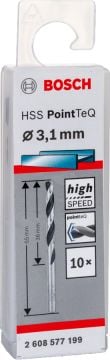 Bosch - HSS-PointeQ Metal Matkap Ucu 3,1 mm 10'lu