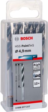 Bosch - HSS-PointeQ Metal Matkap Ucu 4,9 mm 10'lu