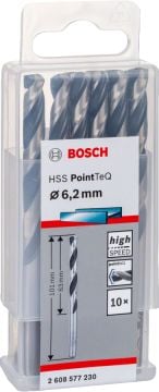 Bosch - HSS-PointeQ Metal Matkap Ucu 6,2 mm 10'lu