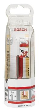 Bosch - Expert Serisi Ahşap İçin Çift Oluklu, Sert Metal Düz Freze Ucu 8*12*63,8 mm