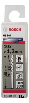 Bosch - HSS-G Metal Matkap Ucu 1,2*38 mm 10'lu Paket