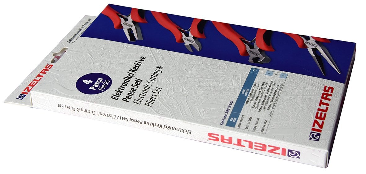 İZELTAŞ 3560 00 2104 Elektronikçi Keski ve Pense Seti - 4 Parça