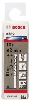 Bosch - HSS-G Metal Matkap Ucu 3*61 mm 10'lu Paket