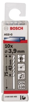 Bosch - HSS-G Metal Matkap Ucu 3,9*75 mm 10'lu Paket