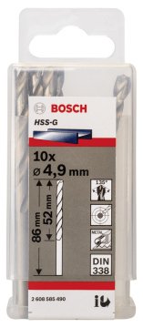 Bosch - HSS-G Metal Matkap Ucu 4,9*86 mm 10'lu Paket