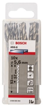 Bosch - HSS-G Metal Matkap Ucu 5,6*93 mm 10'lu Paket