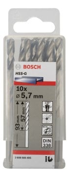 Bosch - HSS-G Metal Matkap Ucu 5,7*93 mm 10'lu Paket