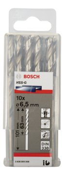 Bosch - HSS-G Metal Matkap Ucu 6,5*101 mm 10'lu Paket