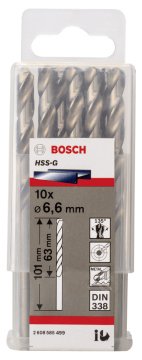 Bosch - HSS-G Metal Matkap Ucu 6,6*101 mm 10'lu Paket