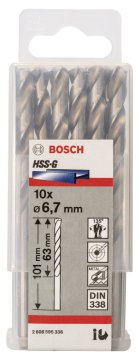Bosch - HSS-G Metal Matkap Ucu 6,7*101 mm 10'lu Paket
