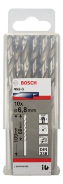 Bosch - HSS-G Metal Matkap Ucu 6,8*109 mm 10'lu Paket