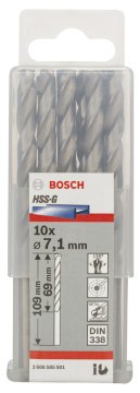 Bosch - HSS-G Metal Matkap Ucu 7,1*109 mm 10'lu Paket