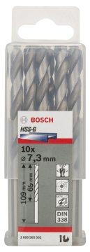 Bosch - HSS-G Metal Matkap Ucu 7,3*109 mm 10'lu Paket