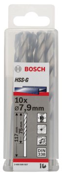 Bosch - HSS-G Metal Matkap Ucu 7,9*117 mm 10'lu Paket