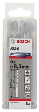 Bosch - HSS-G Metal Matkap Ucu 8,3*117 mm 5'li Paket