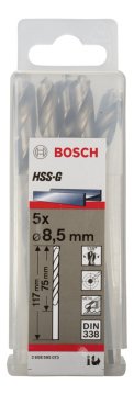 Bosch - HSS-G Metal Matkap Ucu 8,5*117 mm 5'li Paket