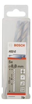 Bosch - HSS-G Metal Matkap Ucu 8,8*125 mm 5'li Paket